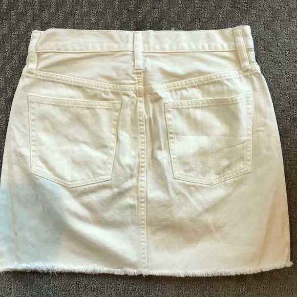 NEW J.Crew $69.50 White Denim Skirt H6148 - Picture 2 of 3